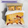 3pcs Bambi3 Cover Set - Personalized Name, HD Printed Bedding with 1 Cover and 2 Pillowcases - Perfect for Home Decor, Easy Care