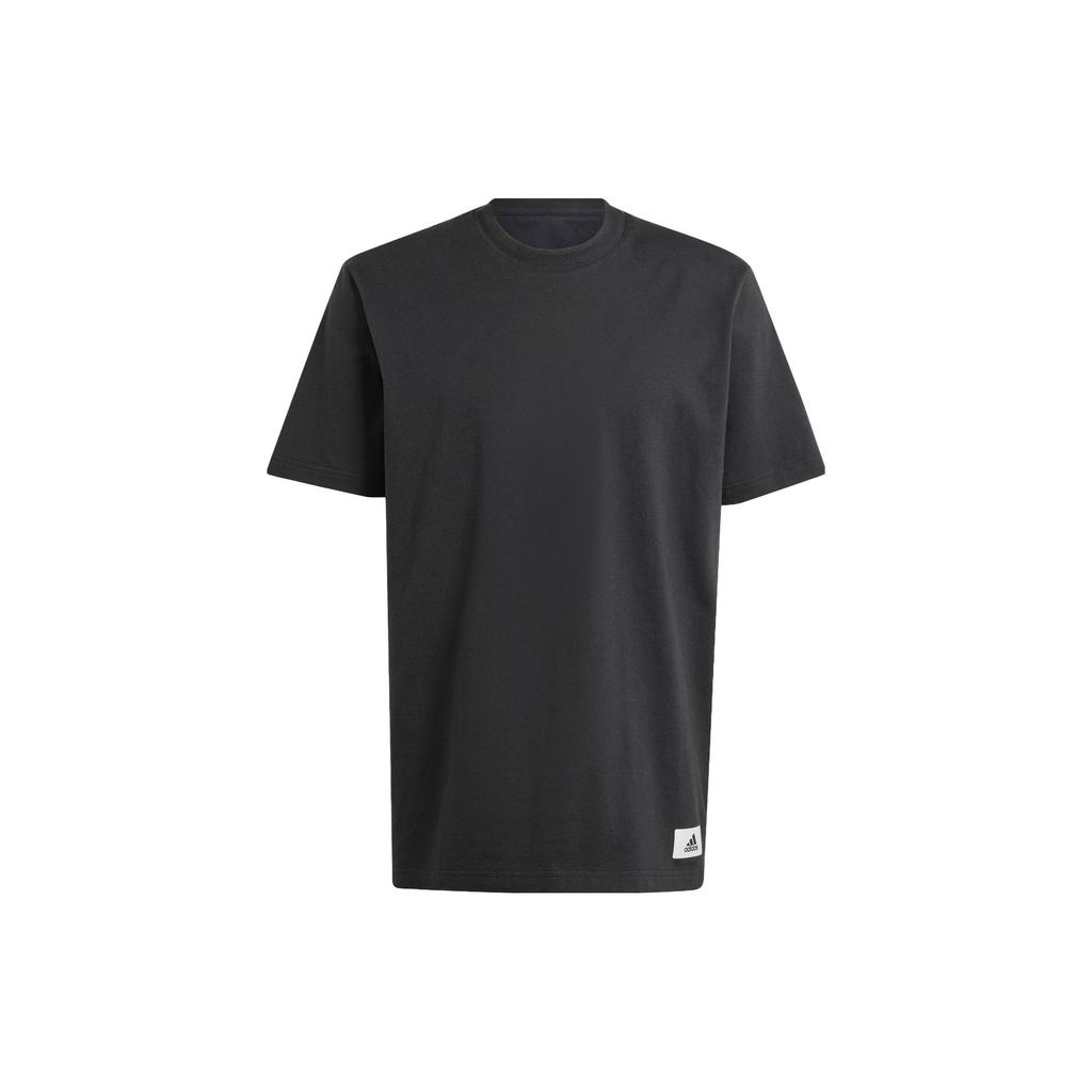 Adidas Lounge T Shirts Men's Black Crew Neck Moderate Straight Fit IB6165