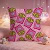 Crispy French Fries Pop Cushion Cover Premium Comfort Reversible Pillow Cove Two In One Design for Any Room  Car Interior