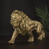 Creative Golden Lion Resin Statue, Animal Model Sculpture, Home Decoration Accessories, Living Room, Office Desktop