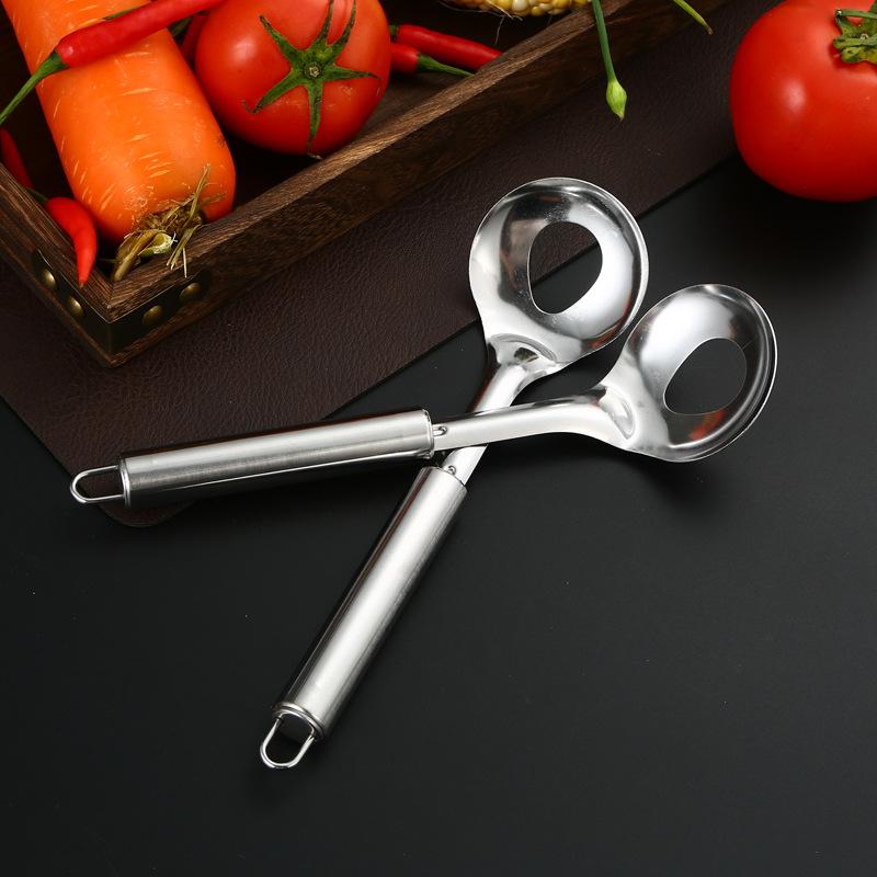 Home-use Squeeze-type Creative Round Steel Handle Meatball Spoon