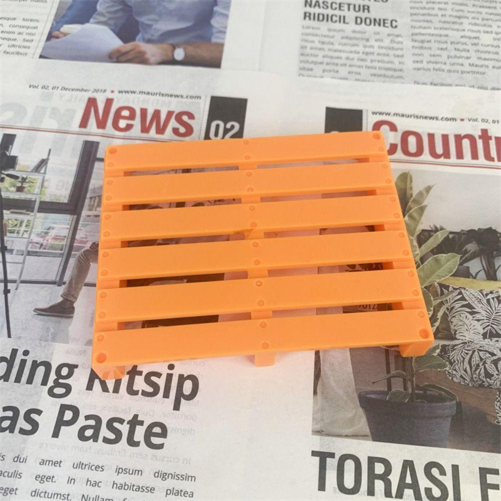 

1:12 Dollhouse Simulated Forklift Pallet Miniature Dollhouse Miniature Pallet DIY Toy оранжевый