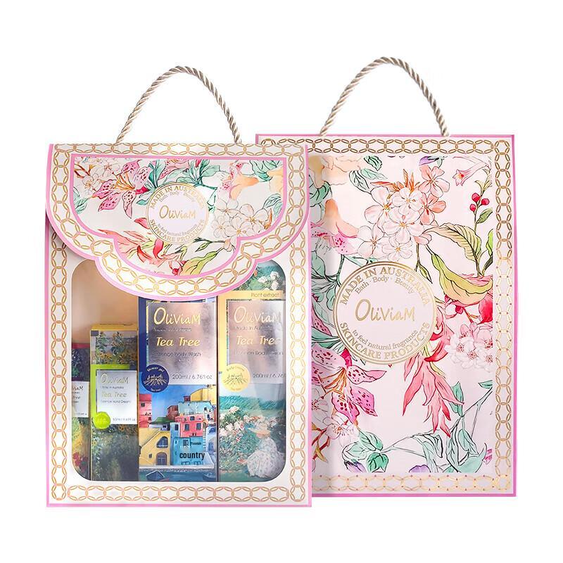 

OLIVIAM Sweet Heart Floral Tea Tree 4-Piece Bath & Body Set