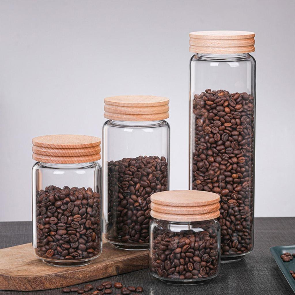 Glass Storage Jar, Sealed Canister for Rice Cereal Spice