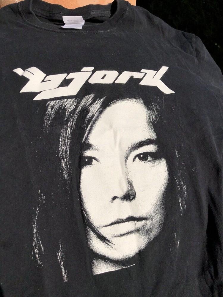 

Bjork classic style 90s vtg Basic black Unisex T shirt heavy cotton tee NH074 Unisex T-Shirt XL