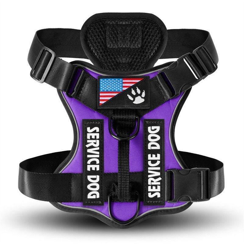 Dog Harness With Reflective Nylon Material And Adjustable Fit For Training And Walks