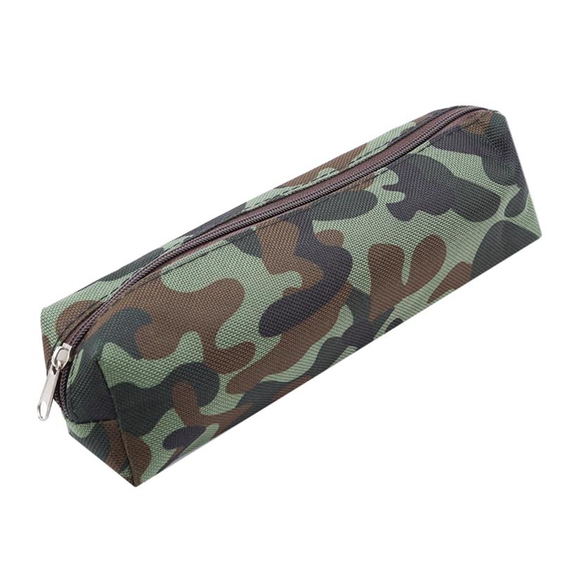 Fashion Boys Creative Military Student Pencil Case Stationery Storage Bag