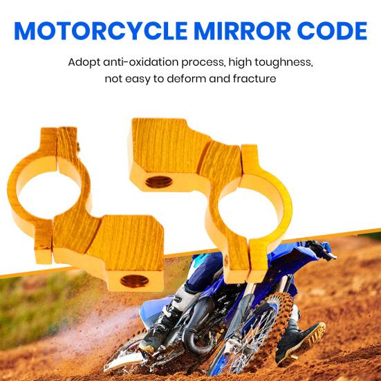 1 pár Závit zrcátka pro montáž na řídítka M10 Hliníkový držák zpětného zrcátka