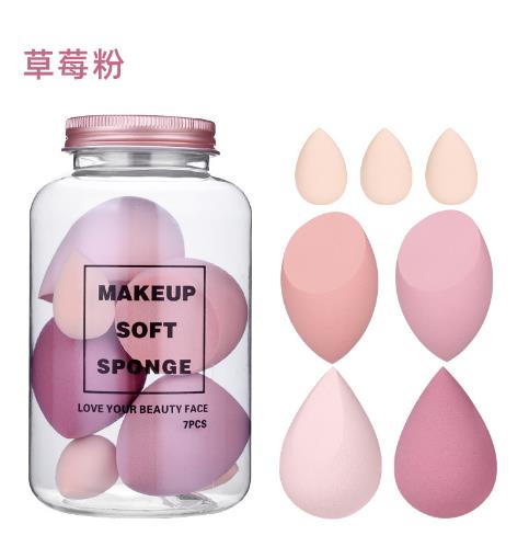 7PCS Drifting Bottle Beauty Egg Dry And Wet Dual-Purpose No Powder Makeup Egg Sponge Powder Puff Set Makeup Tools