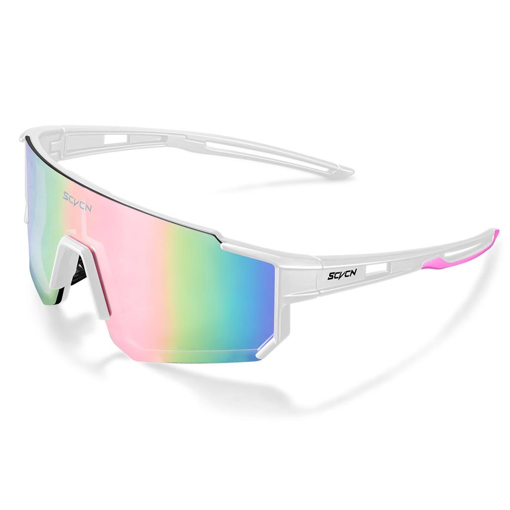 SCVCN Unisex Outdoor Cycling Sunglasses: Windproof & Sandproof One-Piece, Sporty Design