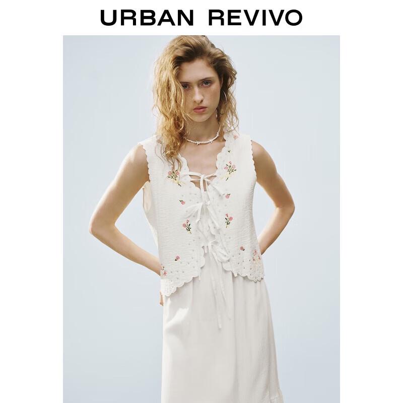 

Женский летний бохо-топ с цветочным принтом и множеством завязок UR 2025 M