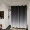 Modern Black Abstract Interwoven Line Art Waterproof Shower Curtain