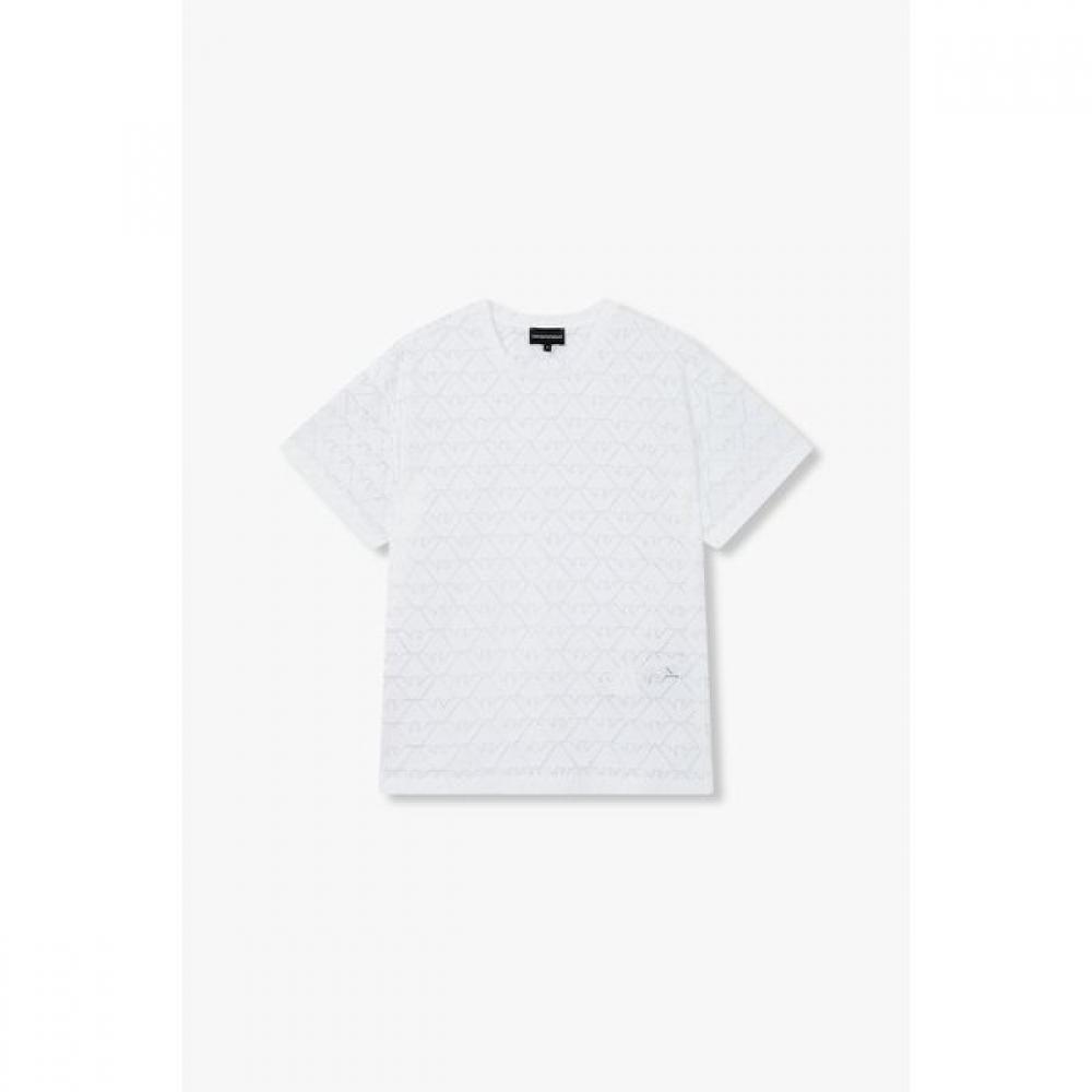 Emporio Armani Women S Eagle PaTTern ShorT Sleeve T ShirT A524126519 M