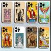 Єгипетський Містичний Таро Чохол для Телефону Для iPhone 16,15,14,13,12,11 Plus,Pro,Max,XR,XS,X,Plus,SE,Mini Прозорий М'який Чохол
