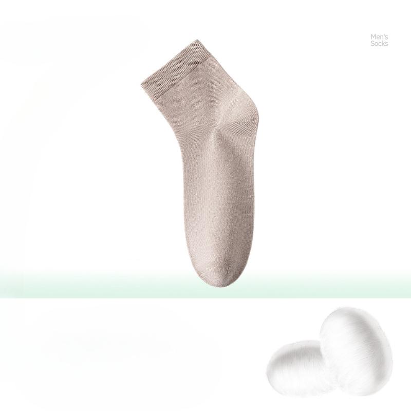 Slim-fit Essential Oil Anti-odor Silk Cotton Socks for Men, Breathable Short Style Socks, Summer Antibacterial and Sweat-absorbing Short Tube Socks