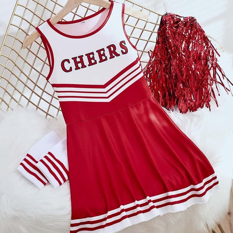 Lala Cheerleader Kleider Set Mit Blumen Socken Damen Fußball Baby Kostüm Tanzkleidung