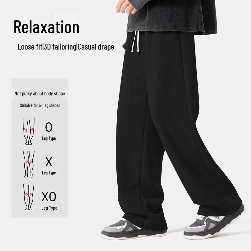 JEEP SPIRIT Men's 2025 Autumn/Winter Fleece-Lined Straight-Leg Trousers