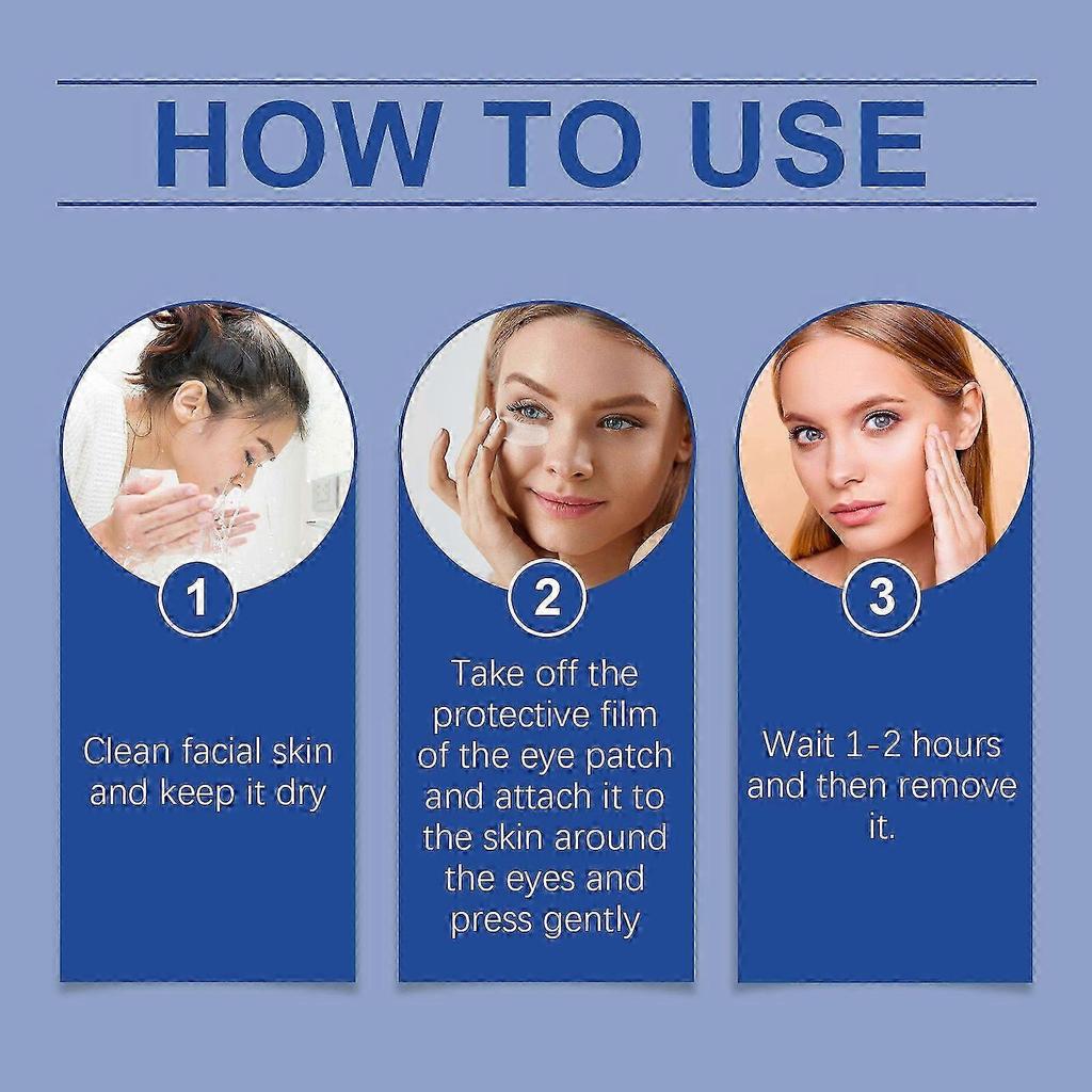 Anti-wrinkle Eye Patches, Hyaluronic Acid Patches for Under Eyes, Moisturizing Essence Eye Patches for Hydration & Soothing