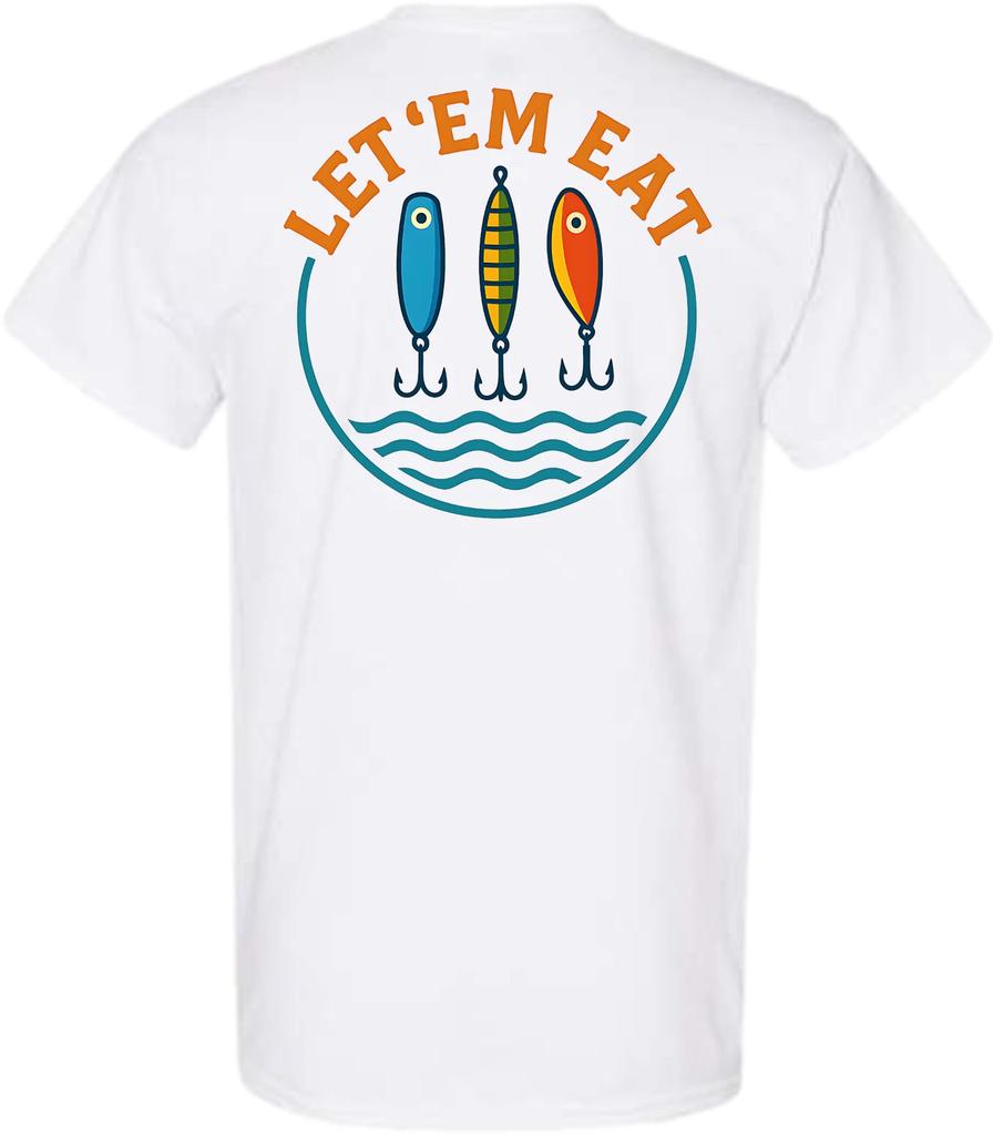 Salt Water Fishing Lures LET'EM EAT Short Sleeve T-Shirt