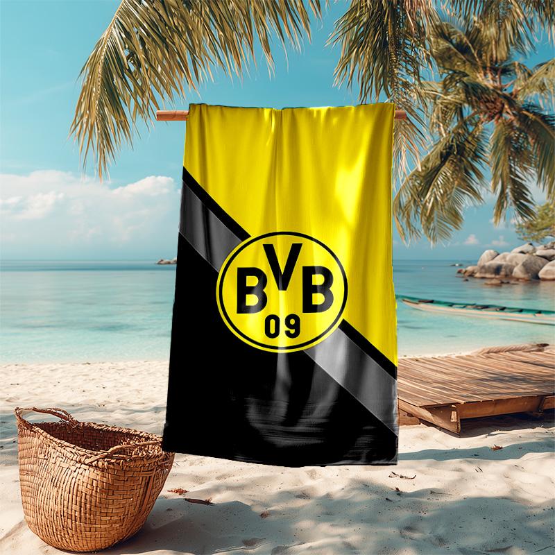 Proof Beach Towel with Borussia Dortmund Pattern - Soft,absorbent,quick-drying,machine Washable - Perfect for Swimming,camping,bathing