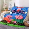 Custom Name Peppa Pig Family Adventure blanket for Couch & Bed, Plush Cozy Fuzzy Blanket Super Soft & Warm Blankets for Fall and Winter. 0908121
