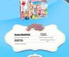 Princess Leah Series: Snowing Swan Castle & Violet Royal Carriage Building Blocks (2605-2616)