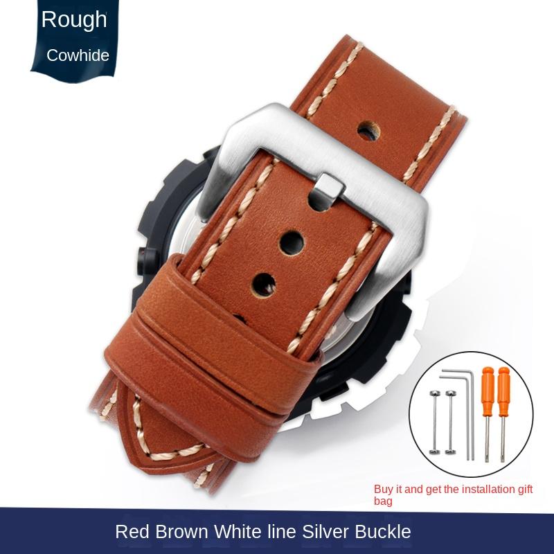 Retro Leather Watchband For Casio G-SHOCK MTG-B1000 MTG-G1000 26mm Modified MTGB1000 GST-W120L/W130L/S100/S110 Men's Watch Strap