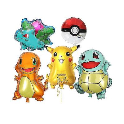 (5 stuks ballonnen) Verjaardagsdecoratie voor jongens en meisjes: roze Pikachu papieren bordjes, bekers, servies, ballonnen, decoratie, babyshower feestartikelen 2025