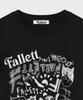 FALLETT Nero Drawing Oversized Short Sleeve T-Shirt Black