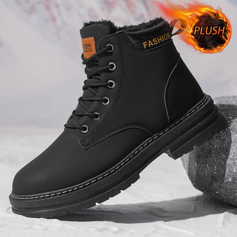 2025 podzim a zima nová móda pánské boty pánské retro britský styl sametové martensky trendy všestranné velké žluté boty