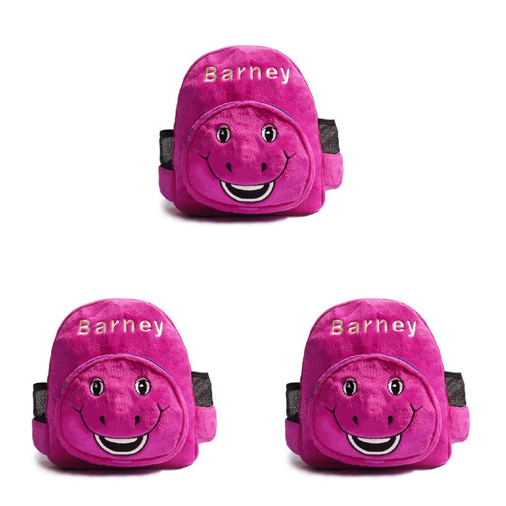 Barney And Friends Plush Dinosaur Kindergarten Backpack Lightweight And Soft For Toddlers