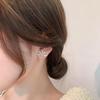 Elegant Korean Pearl Flower Earrings