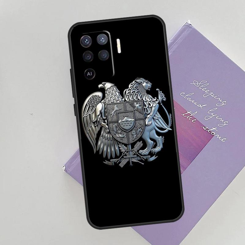 Armenia coat of arms Flag Cover For Oppo A78 A98 A74 A54 A94 A15 A16 A17 A52 A72 A76 A96 A53 A57S A58 A5 A9 Phone Case