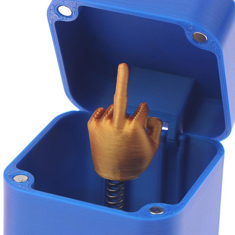 1 Bucată Imprimare 3D Deget Mijlociu Cutii Cadou de Crăciun Deget Mijlociu în Cutie Artizanat Decorativ Creativ Amuzant Joc de Familie Cadou Jucărie