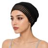 Silk Cotton Sunshade Headscarf With Adjustable Fit And Rhinestone Decor For Summer And Winter Fashion