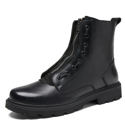 Italienische Neue Winter Heißverkaufende High-Top-Schuhe Trendige Herren Echtleder Stiefel Schicke Arbeits-Kleiderstiefel Herren Baumwollschuhe
