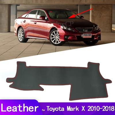 Para Toyota Mark X X130 130 2010~2018 Couro Dashmat Dashboard Cover Pad Dash Mat Carpet Car Styling Acessórios