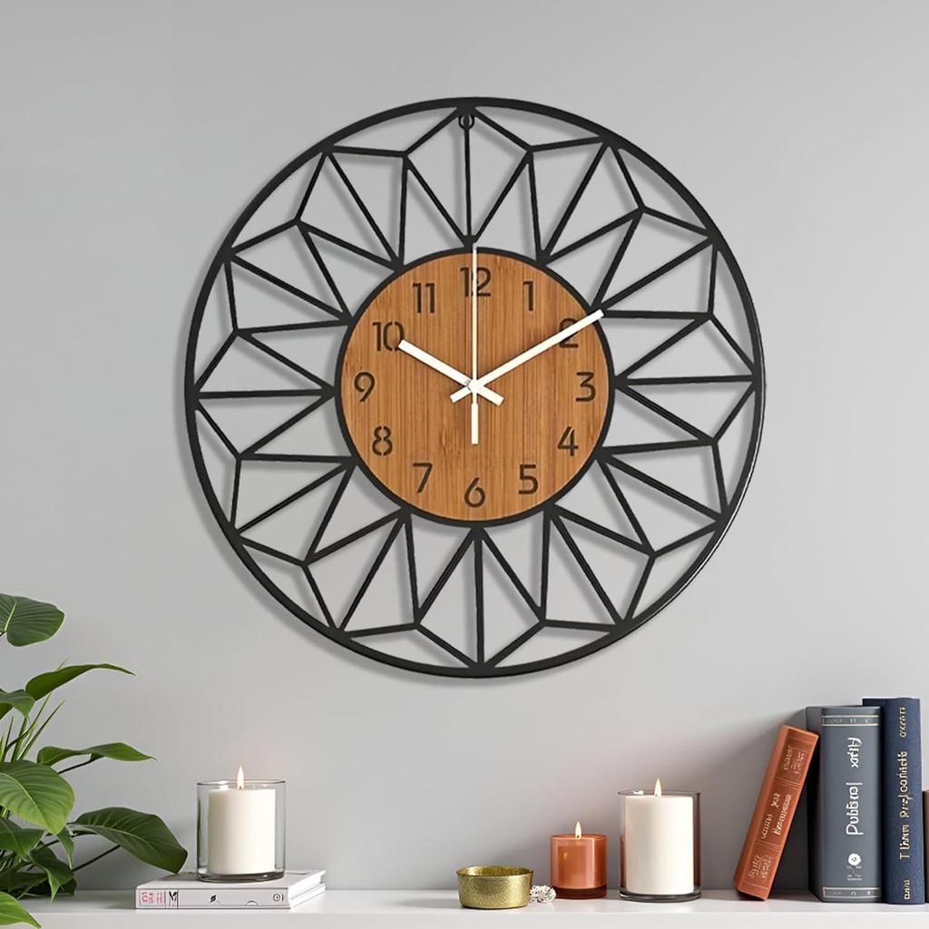 Fancy Metal Wall Clock for Home Decor – Stylish Living Room & Bedroom Watch, Designer Wallclock, Big Size Hanging Watch