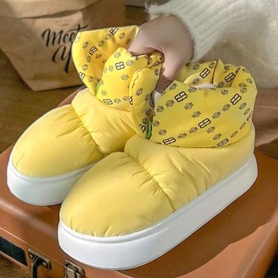 Waterproof Down Women Cotton Shoes Keep Warm Plush Thick Bottom Non-Slip Winter Snow Boots Outside Female Platform Footwear