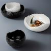 Matte Finish Dessert Bowl Irregular Shape Open Cold Dishes Plate  Molecular Cuisine
