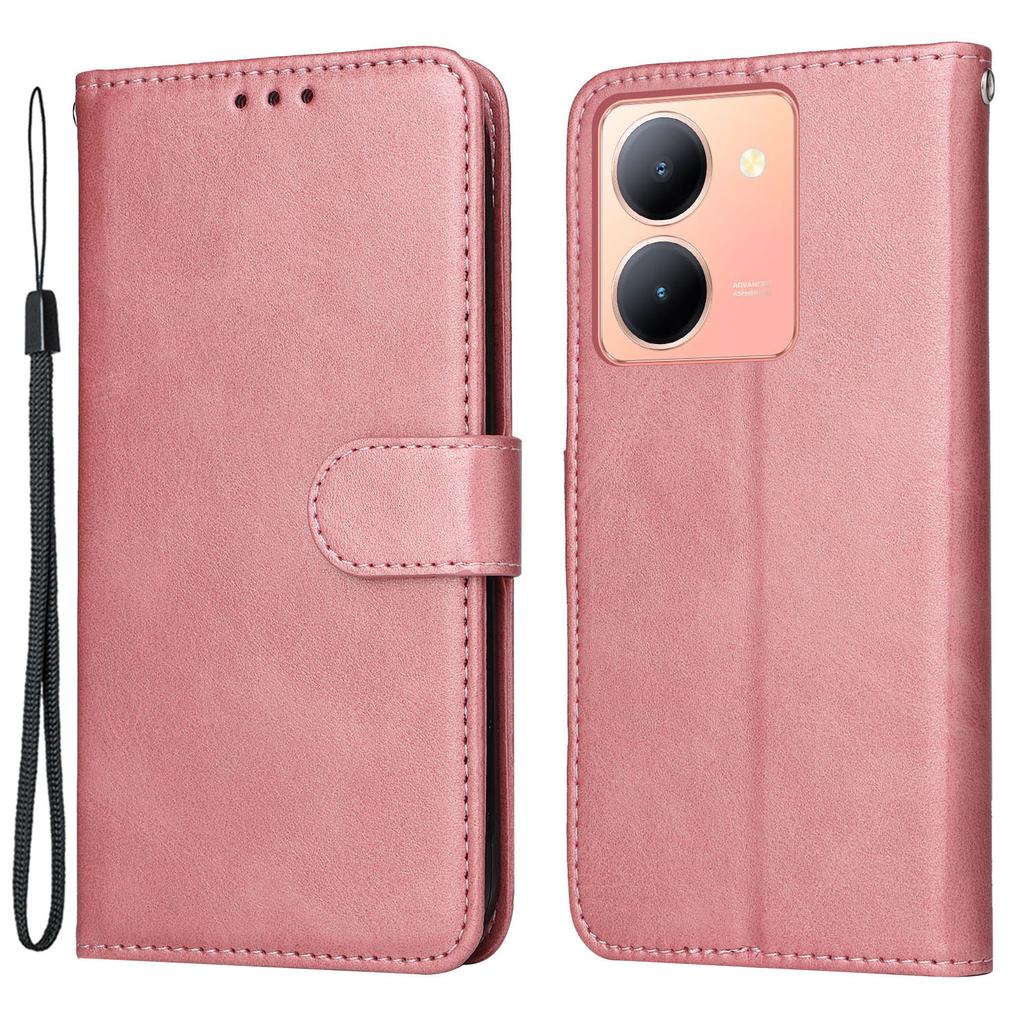 For Vivo Y78 (China) 5G/Y36 4G (Global)/Y36 5G (Global) Phone Case Calf Texture Leather Wallet Stand Cover