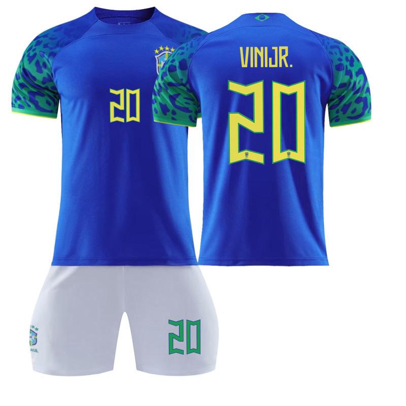 2223 Brazilië Uit Blauw Nr. 20 1018 Voetbaltenue Set
