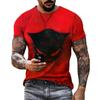 Smile Face 3D Printed Short Sleeved T-shirt Leisure Hip Hop Summer Breathable Polyester Simple Round Neck Top