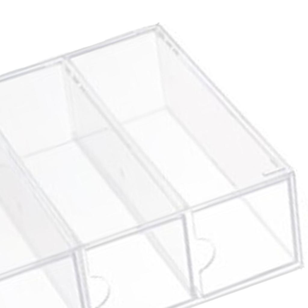 Boîte Organisateur de Rangement pour Lunettes à 4 Tiroirs Acrylique Transparent Empilable Présentoir pour Lunettes de Soleil