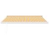 VidaXL Auvent rétractable jaune et blanc 3,5x2,5 m tissu et aluminium 3154532