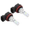 Akozon 2pcs H8/H11 80W 8000K LED Fog Light Ice Blue 12-24V Universal + H11+Fog+Light+Bulb