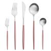 5Pcs Gold Dinnerware Cutlery Set Knife Cake Fork Tea Spoon Dinner Tableware Stainless Steel Flatware Home Kitchen Silverware Set