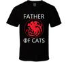Unisex Shirt Cotton Oversize Large Size Father Of Cats T Shirt