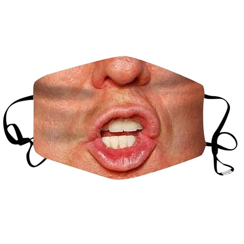 

[Green piercing] funny mask funny face mask Washable cloth anger speech scream disguise halloween disguise headgear mask cosplay costume half face
