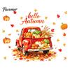 Removable Glass Stickers Autumn Harvest Window Clings, Decorative Static Sticker for Thanksgiving Home Shop Reusable Decals Decor, PVC Maple